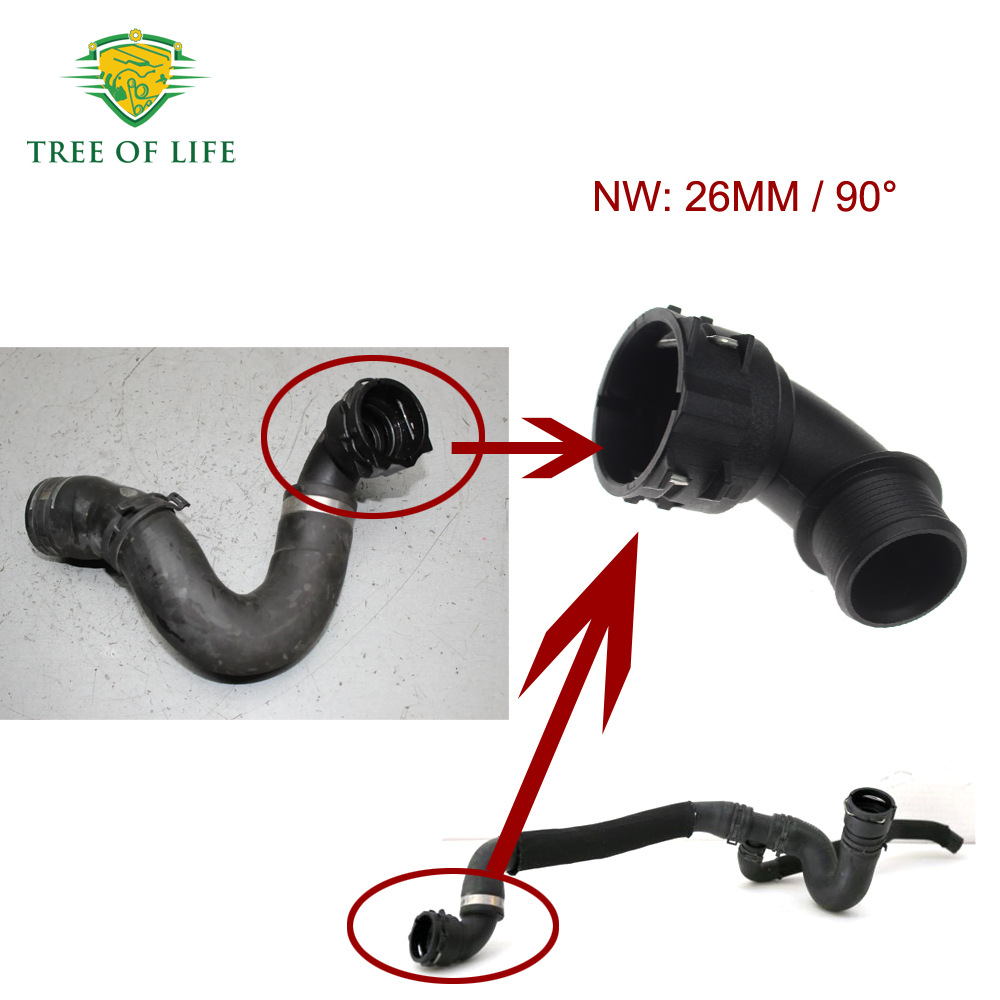 4G0122293T is suitable for Audi NW26 engine thermostat coolant hose pipe connector