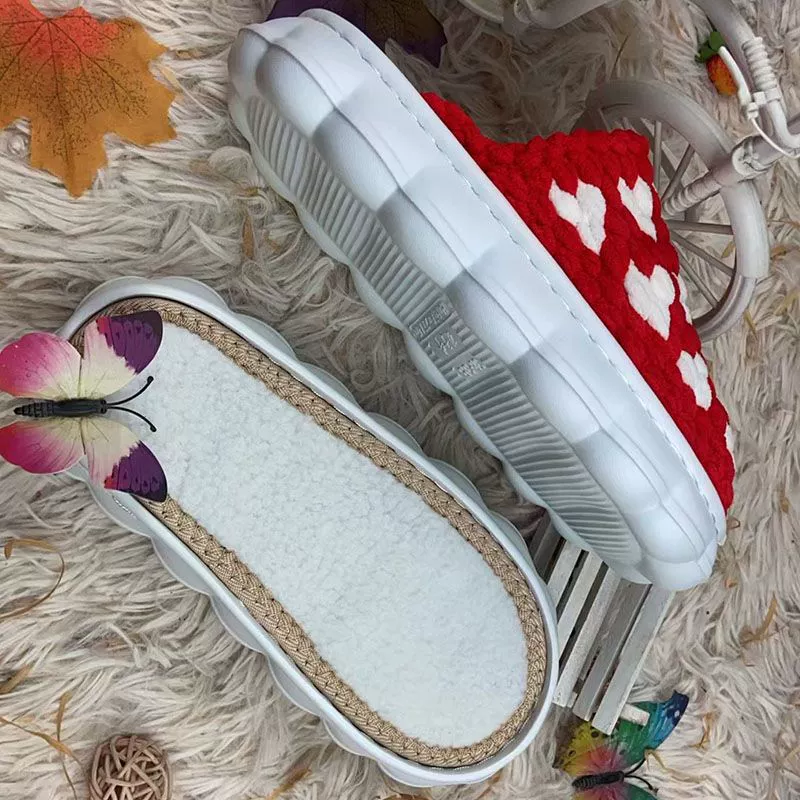 [Бесплатная доставка] Облачные подошвы ручной вязки из ледяных полосок