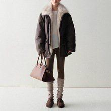 Mogas秋冬巨献 进口95波兰白鸭绒可拆毛领微皱纸感立领派克羽绒服