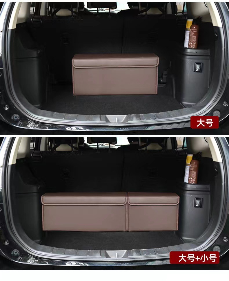 Car trunk storage box, foldable car storage box, multifunctional storage box for car accessories