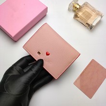 跨境mu系真皮牛皮卡包短款商务信用钱包高档小巧精致女士卡套