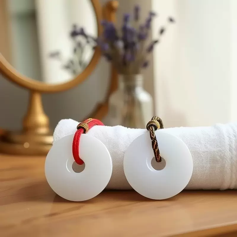 天然阿富汗白玉平安扣吊坠油润玉石平安扣吊坠男女礼品项链玉佩