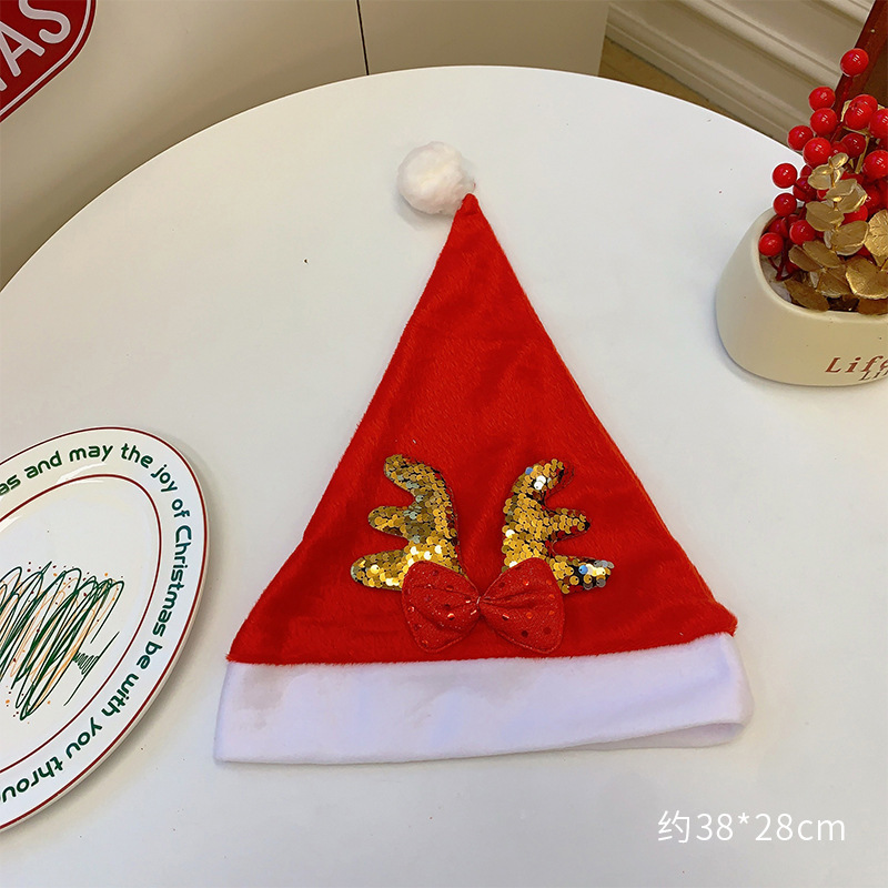 Europa y América lindo sombrero de Navidad niños adultos Santa Claus sombrero Regalo De vacaciones felpa muñeco de nieve sombrero al por mayor de vestir