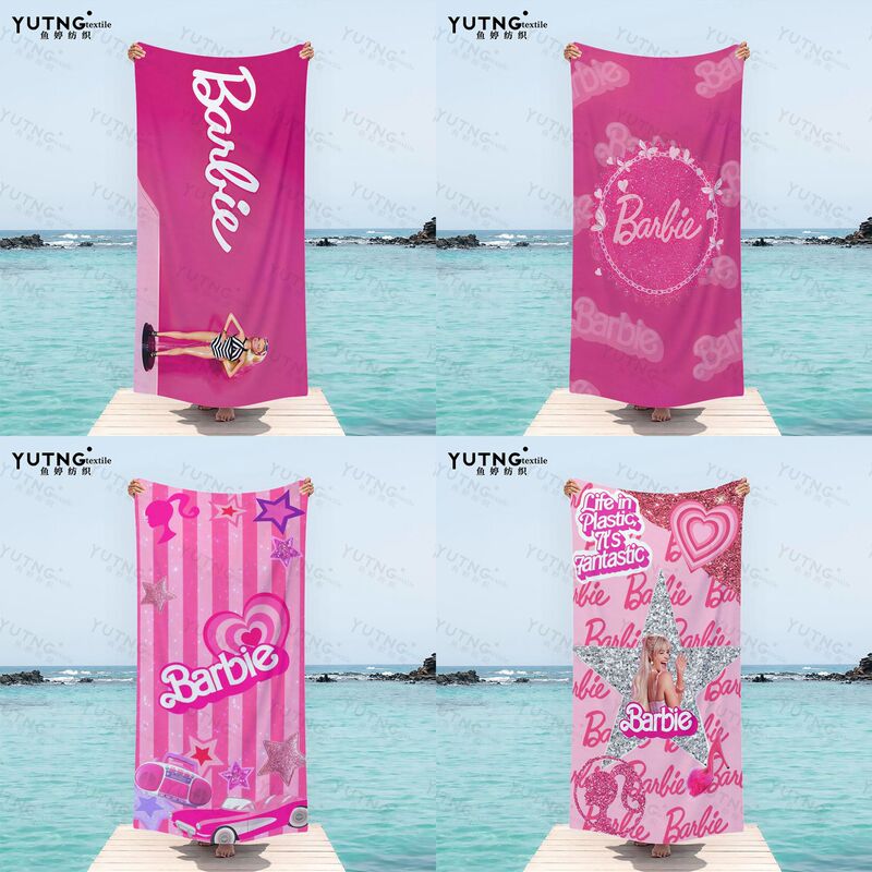 Sweet Barbie Printed Beach Towel, Available in Various Styles, Ultra-Fine Fiber Quick-Drying Towel for Girls for Beach Swimming Sweet Barbie Printed Beach Towel, Available in Various Styles, Ultra-Fine Fiber Quick-Drying Towel for Girls for Beach Swimming