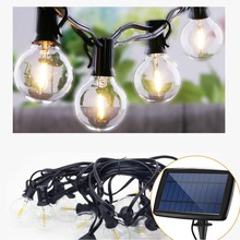 太阳能G40LED灯泡室外灯串线复古露营氛围圣诞节日灯串防水防雨灯