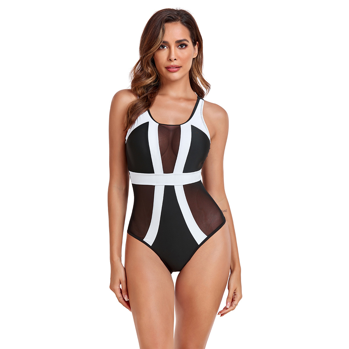 Women's Sexy Color Block 1 Piece One Piece Swimwear display picture 21