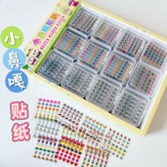 1元Xiaoniagaステッカーミニネイルアートステッカー子供用装飾小柄防水ステッカーハンドブック素材賞品