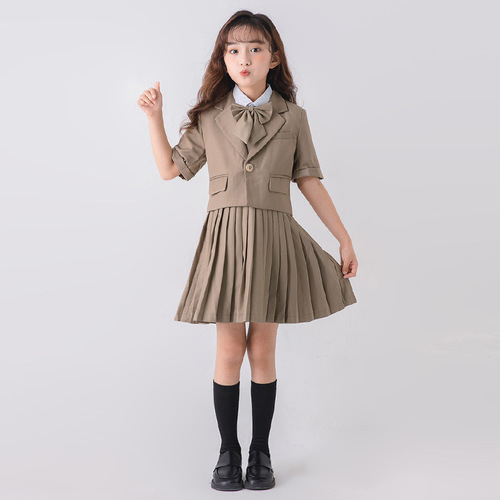 Preschool summer uniform set for boys and girls, British style, school uniform for primary school students, class uniform, choir uniform