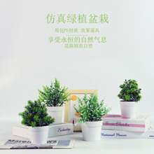 仿真花创意小盆栽现货组合家居桌面摆饰绿植迷你仿真假花植物盆景