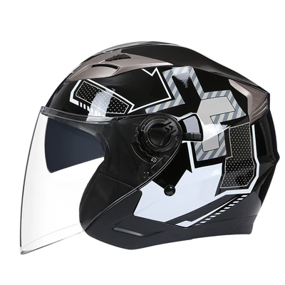 Motosiklet kaskı (dəbilqə), Are Exclusively for Cross-Border Sales - bright-black-flower-m57-58