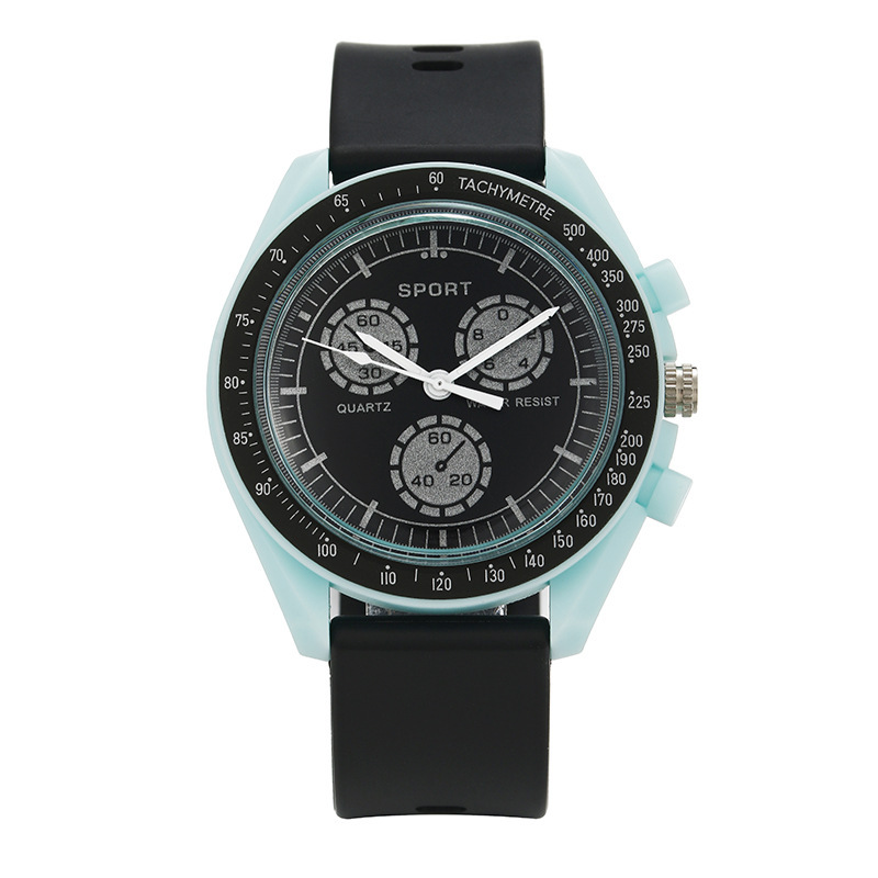 Transfronteriza nuevo reloj deportivo de silicona para mujer Candy simple falso puntero de tres ojos de silicona mujer estudiante reloj de cuarzo