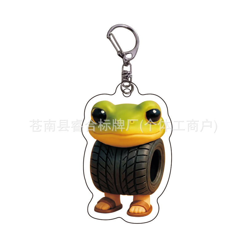 Douyin 外国山海経アクリル海市異獣面白い抽象キーホルダーペンダントインターネット有名人ギフト卸売