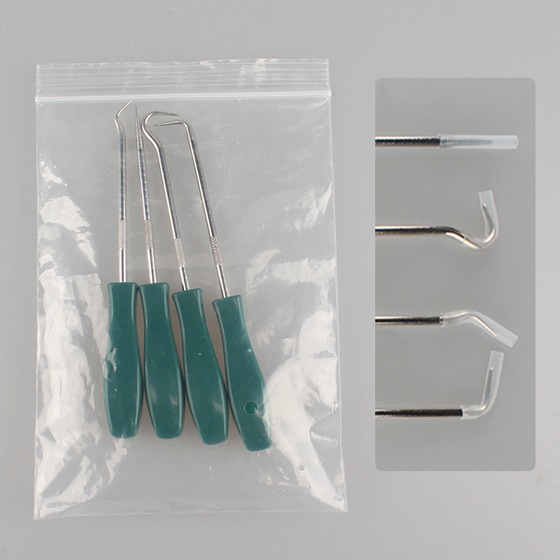 Gancho de sellado de aceite de mango brillante + manga protectora (bolsa transparente) (