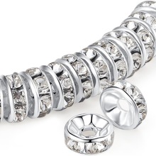 现货手工钻圈隔珠彩色手链镶钻隔片串珠车轮圈diy饰品配件批发