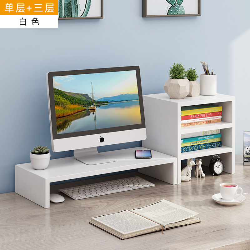 단층 + 3단 캐비닛 화이트