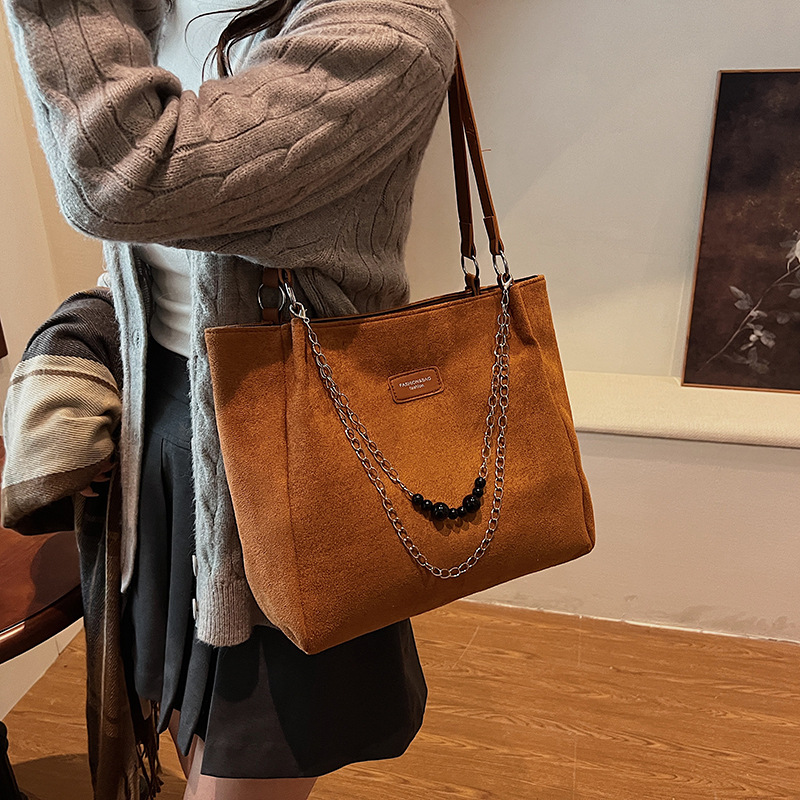 新款冬季单肩托特女包大容量百搭休闲女士挎包跨境外贸款流行手拎