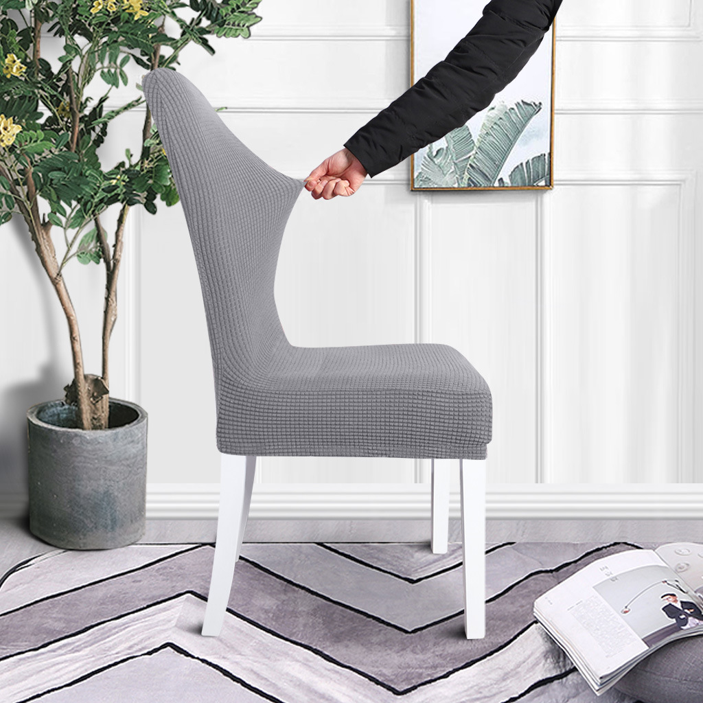 Transfronterizo al por mayor elástico agitado cubierta de silla de terciopelo general color sólido engrosado fábrica de cubierta de silla de restaurante hotel