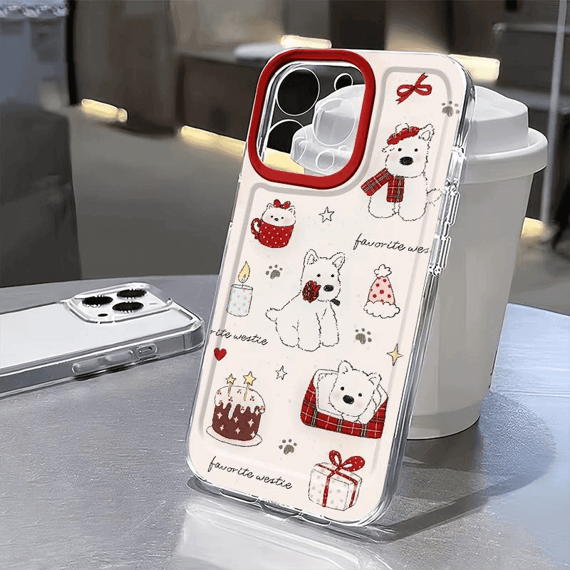 小狗蛋糕适用苹果16PLUS手机壳iPhone15PROMAX趣味14全包13软壳11|undefined