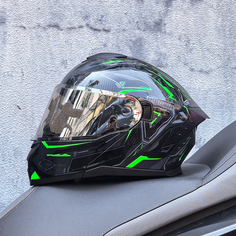 LVS3C certificado casco de motocicleta estándar nacional para hombres y mujeres casco de cara a cara casco de locomotora de verano seguridad general de cuatro estaciones