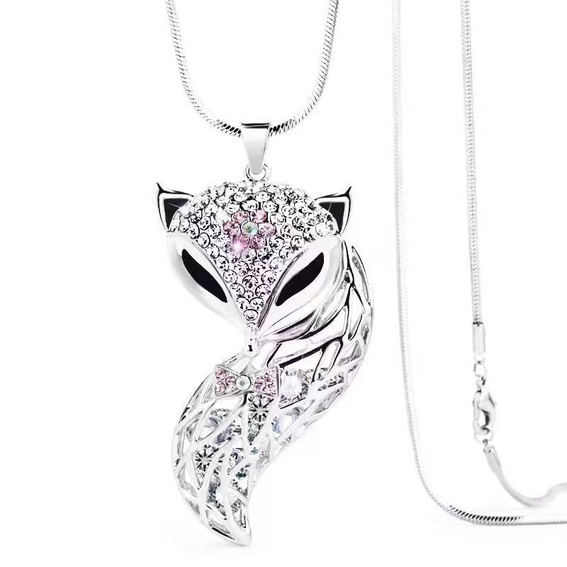 Nicho moda todo partido ajustable plata grande V collar de las mujeres celebridad en línea mismo estilo exquisito de alto grado clavícula suéter cadena