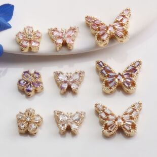 14K����ɫ�Ƕ�ʯ���w���� ���~���������� diy�����Ʒ���