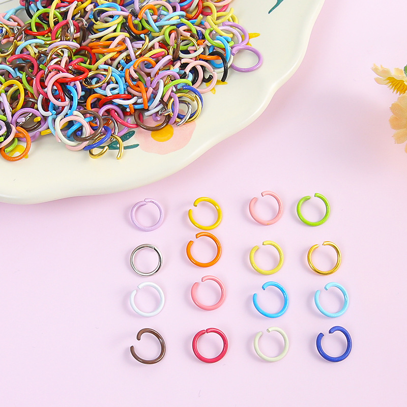 Colored Zinc Alloy Paint 10Mm8Mm Open Ring Single Ring Connectable Ring DIY Handmade Jewelry Accessories Wholesale Colored Zinc Alloy Paint 10Mm8Mm Open Ring Single Ring Connectable Ring DIY Handmade Jewelry Accessories Wholesale
