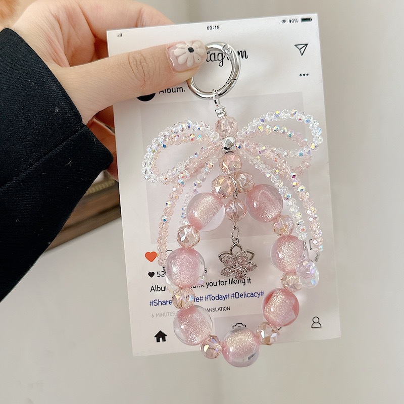 Boutique hecho a mano de alta gama para colgar cadena de teléfono móvil, cadena corta, cordón de teléfono móvil de moda, colgante de mensajero corto