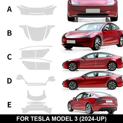 Suitable for 24 Tesla model3 Huanxin Edition Professional Invisible Car Clothing TPU Paint Protective Film PPF Cross Border