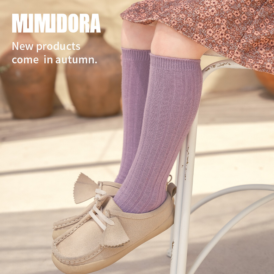 children's solid color autumn Japanese knee socks for boys