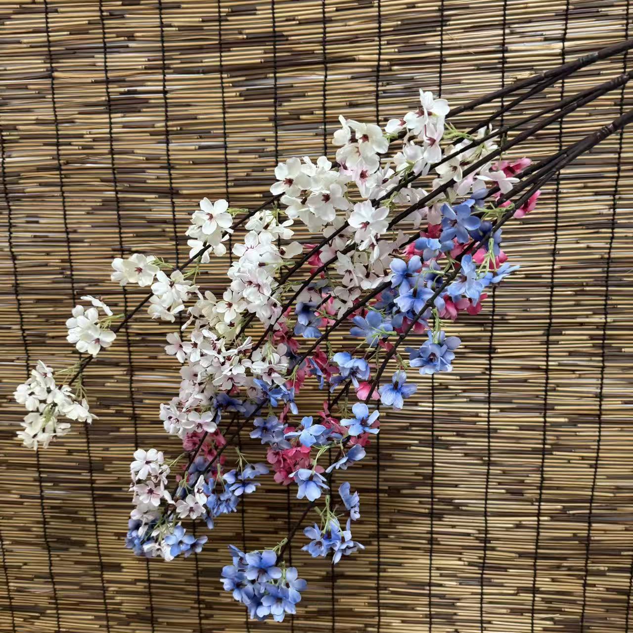 仿真花垂枝樱花家居客厅摆件婚庆装饰樱花人造花中式仿真樱花批发