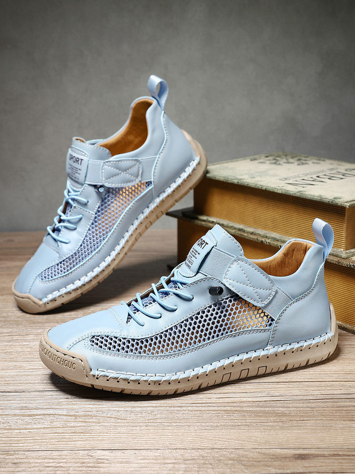Giày thể thao lưới thoáng khí unisex form rộng phong cách năng động — 9889 màu kaki, 9889 màu trắng, 9889 màu xám, 9889 xanh da trời chi tiết 32