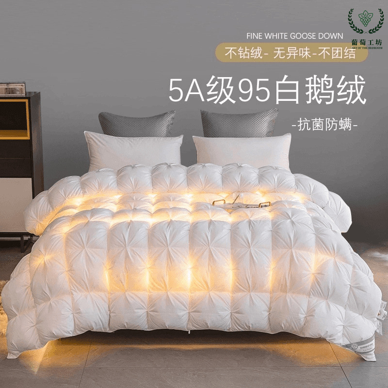 Canadian Imported down Quilt, 95% White Goose Down, Five-Star Hotel Quality, Spring and Autumn Quilt Core, Silk Velvet Winter Quilt, Thickened for Warmth Canadian Imported down Quilt, 95% White Goose Down, Five-Star Hotel Quality, Spring and Autumn Quilt Core, Silk Velvet Winter Quilt, Thickened for Warmth