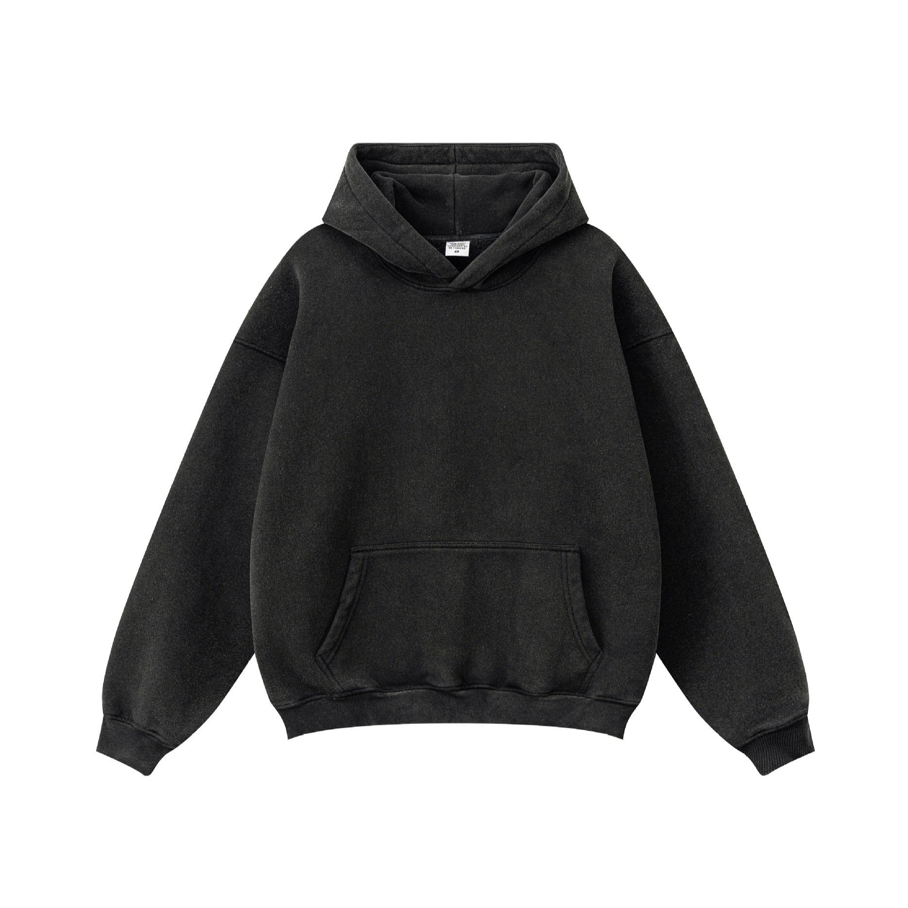 Men's Clothing high street trend heavy washed loose washed plus velvet hoodie oversize sweater hoodies_voghion.com