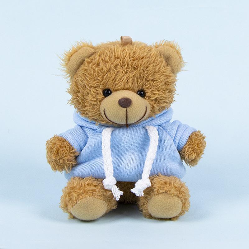 Lindo osito llavero colgante regalo creativo muñecas de peluche vestidas osito de peluche colgante de mochilas escolares para parejas