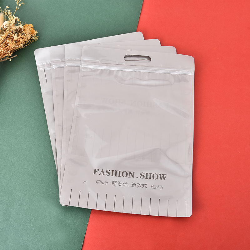 新款男女服装包装袋内裤袜子自封袋打底裤半透明袋挂钩自封袋批发