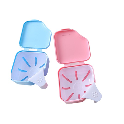 Denture storage box, false teeth soaking tray, elderly cleaning tooth tray, invisible braces cleaning case, stylish dental hygiene box
