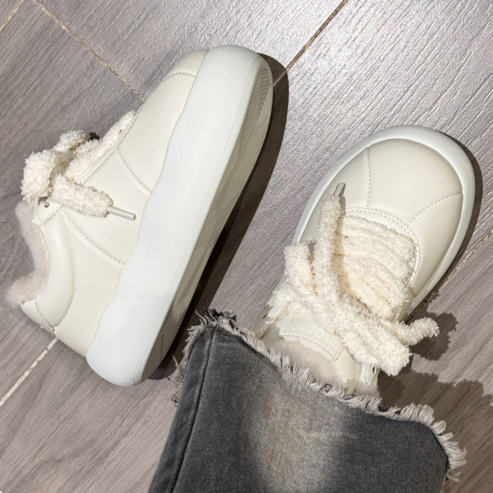 Πλατφόρμα που ανυψώνει μικρά λευκά παπούτσια Ανδρικά παπούτσια Ανδρικά και γυναικεία παπούτσια για ζευγάρια βαμβακερά παπούτσια μπότες χιονιού_voghion.com