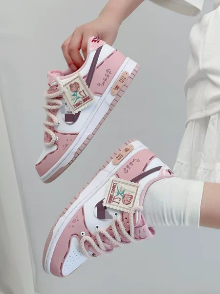 Putian Shoes Dunk Low-Top Sneakers for Men, Deconstructed Laces, Panda Sea Salt Blue Women's Sports Shoes, Wear-Resistant Pure Original Basketball Shoes