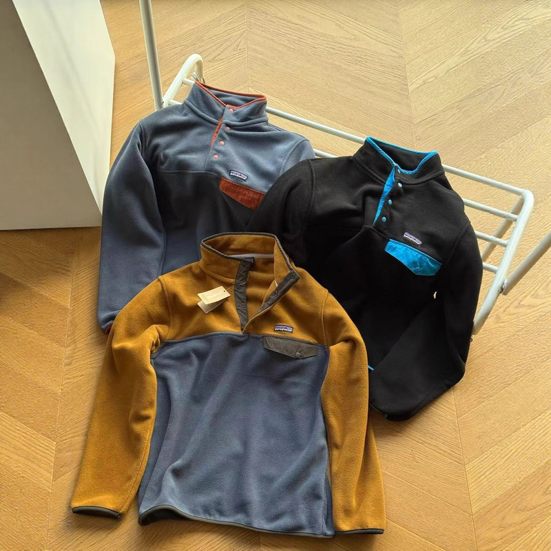 High-Quality Pata Bata Outdoor Polar Fleece Double-Sided Fleece Color-Blocked Stand-Up Collar Pullover Thickeneded Sweatshirt for Men and Women High-Quality Pata Bata Outdoor Polar Fleece Double-Sided Fleece Color-Blocked Stand-Up Collar Pullover Thickeneded Sweatshirt for Men and Women