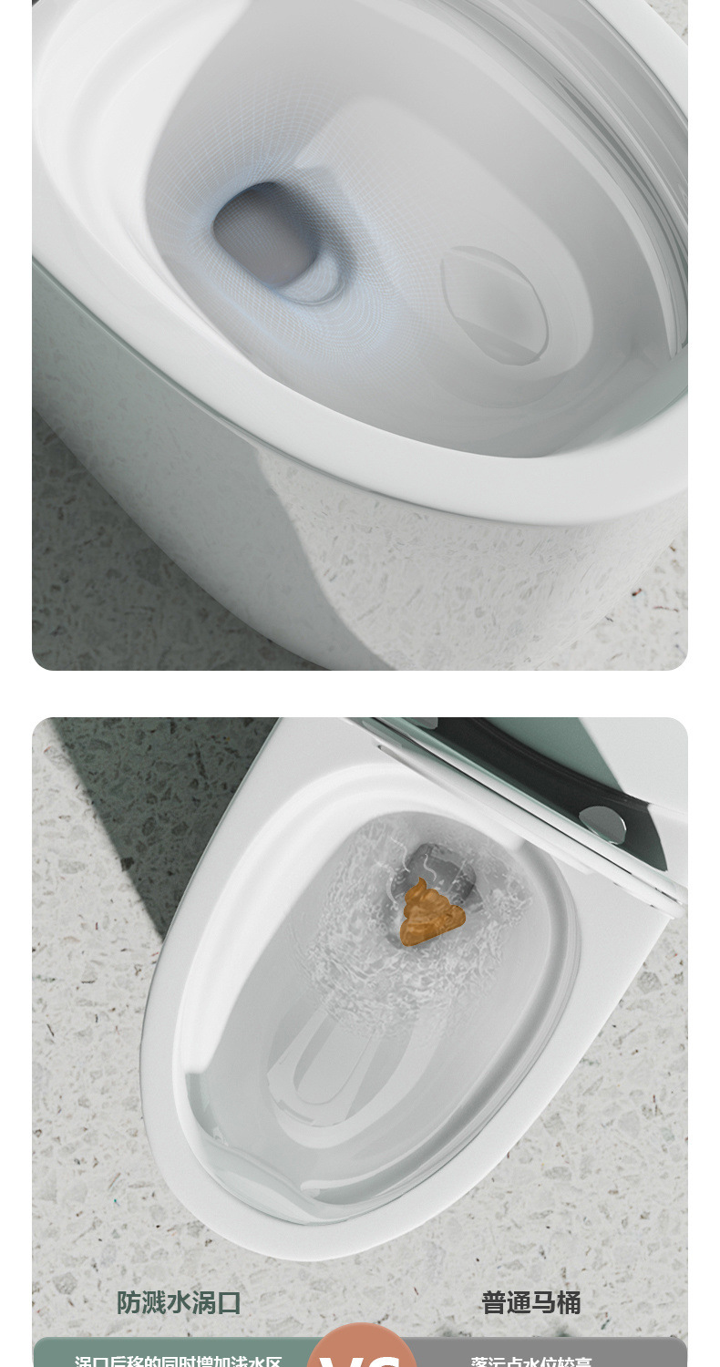 Toilet, household large-diameter siphonic flush anti-odor bathroom water tank, toilet on Amazon undefined