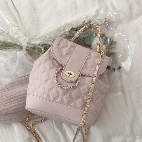 The new Korean version of the niche small fragrance backpack, textured large-capacity ins backpack for female students