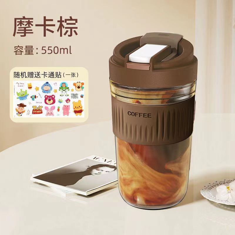 新商品のマカロン色のグラスは携帯してお茶のコップを随行して、手持ちのストローの双飲のコーヒーカップの卸売りの贈り物を持ちます。|undefined