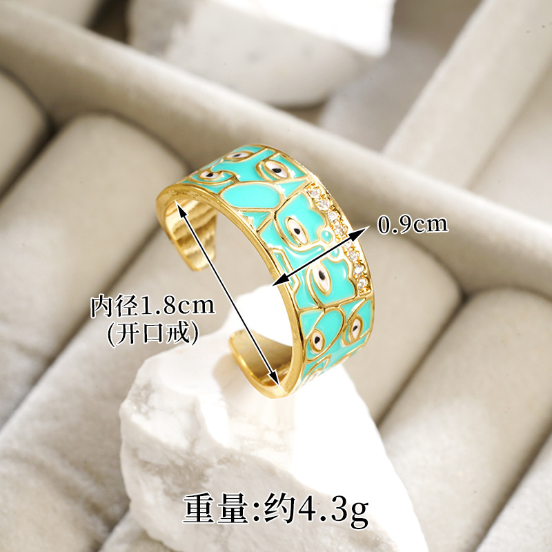 Anillo de oro de arena transfronteriza nicho femenino de estilo europeo y americano 18k anillo de lujo ligero no decolor joyería al por mayor