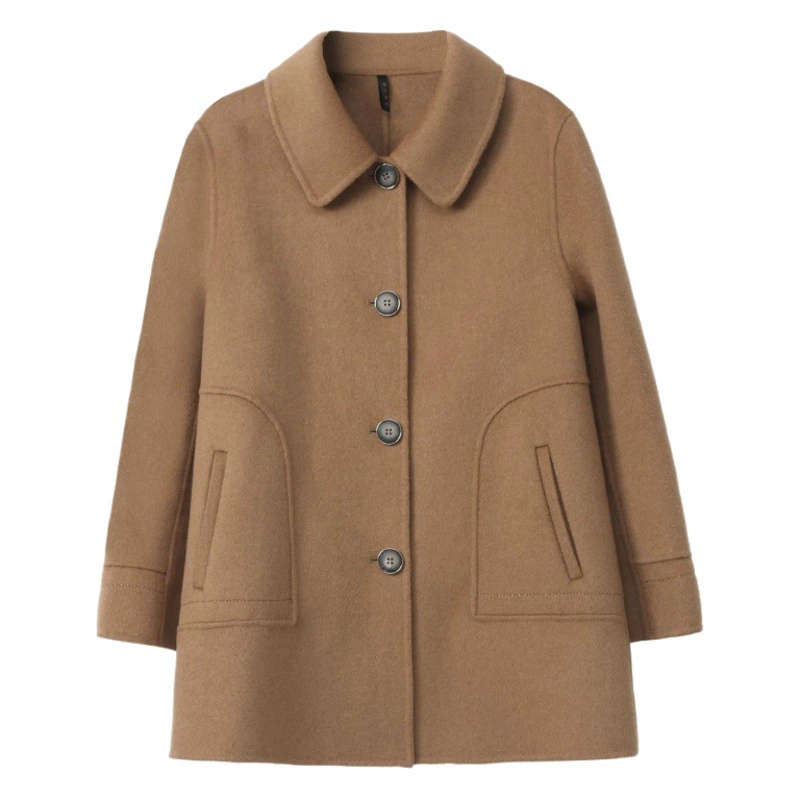 Двустороннее шерстяное пальто для мамы среднего возраста 2023 осенне-зимнее Новое Женское модное высококачественное шерстяное пальто в зарубежном стиле для женщин среднего и пожилого возраста