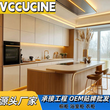 澳洲北美PVC烤漆橱柜餐边柜模压柜门定 做出口外贸工程定 制橱柜