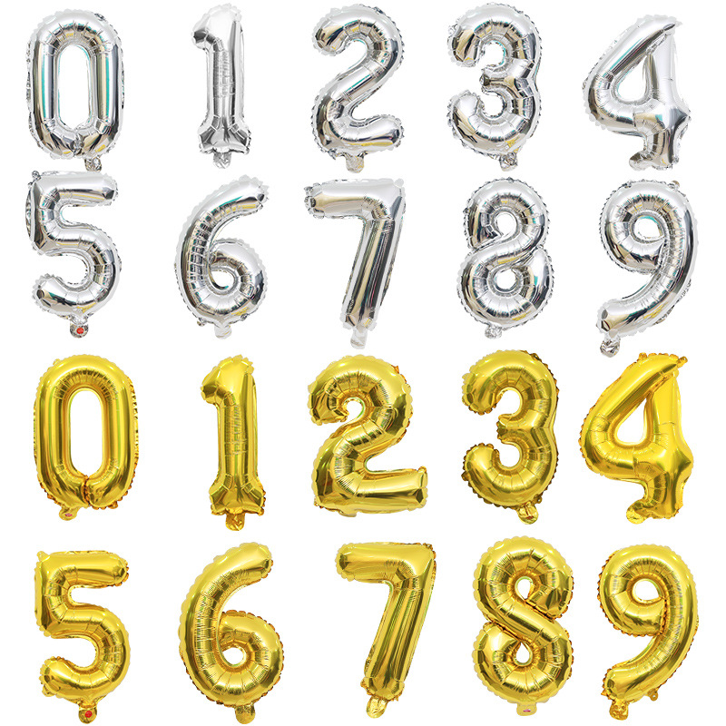 Nuevo globo digital de 16 pulgadas con tarjeta trasera Tapa dura fiesta de cumpleaños aniversario escena decoración digital globo de película de aluminio