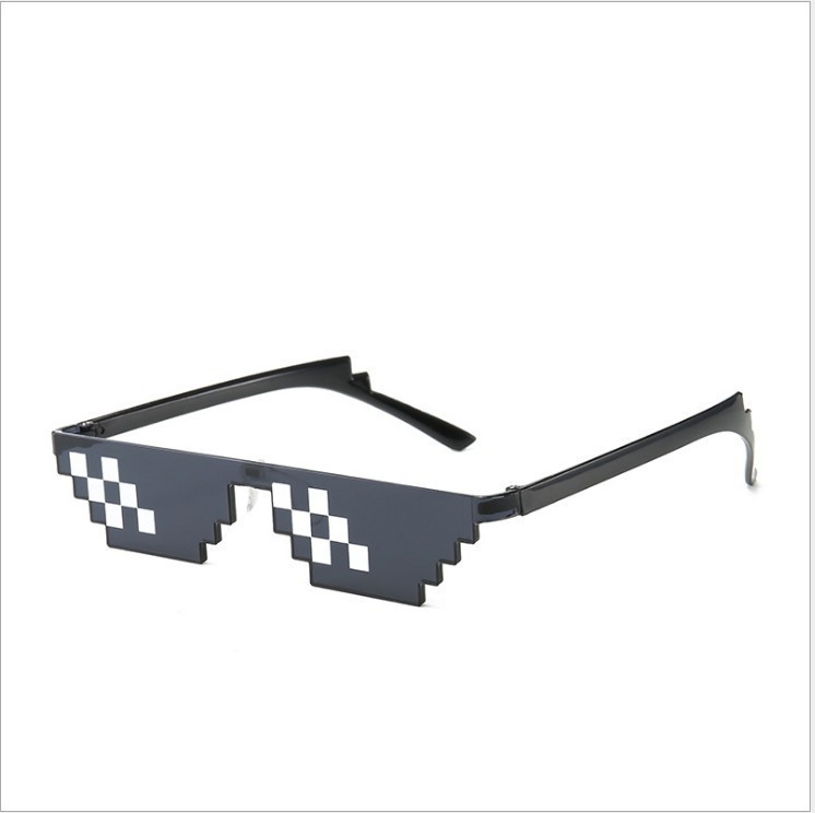 Gafas de fiesta de mosaico de celebridades de Internet para hombres y mujeres, artefactos divertidos, estudiantes, gafas de sol negras, gafas de sol de píxeles personalizadas