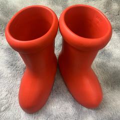 Big red boot春の新型高筒厚い底男女が高くなります。