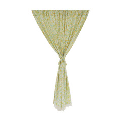 Wholesale Yellow Floral Curtain Bedroom Ins Style Window Balcony Floor Window Korean Style Fresh Door Curtain
