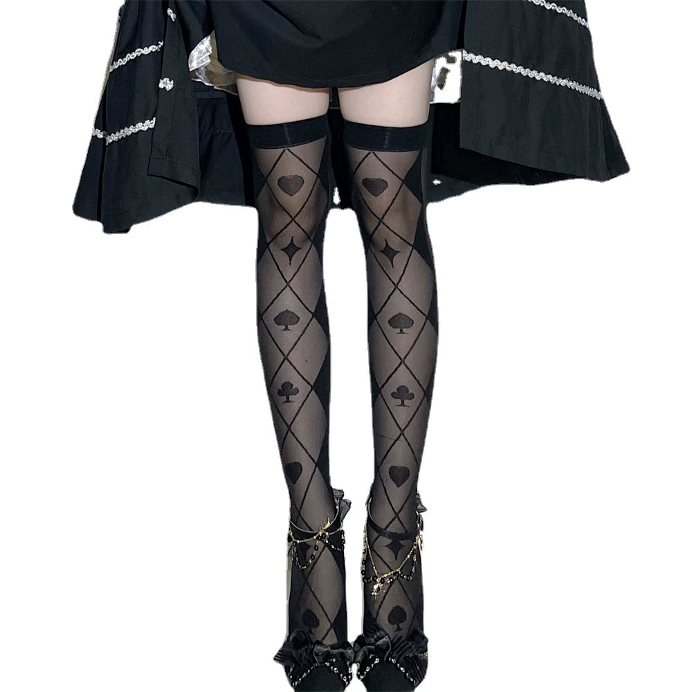 Thin knee socks, Lolita style